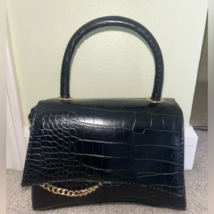 Black Croc Mini Purse